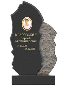 Памятник из серого гранита